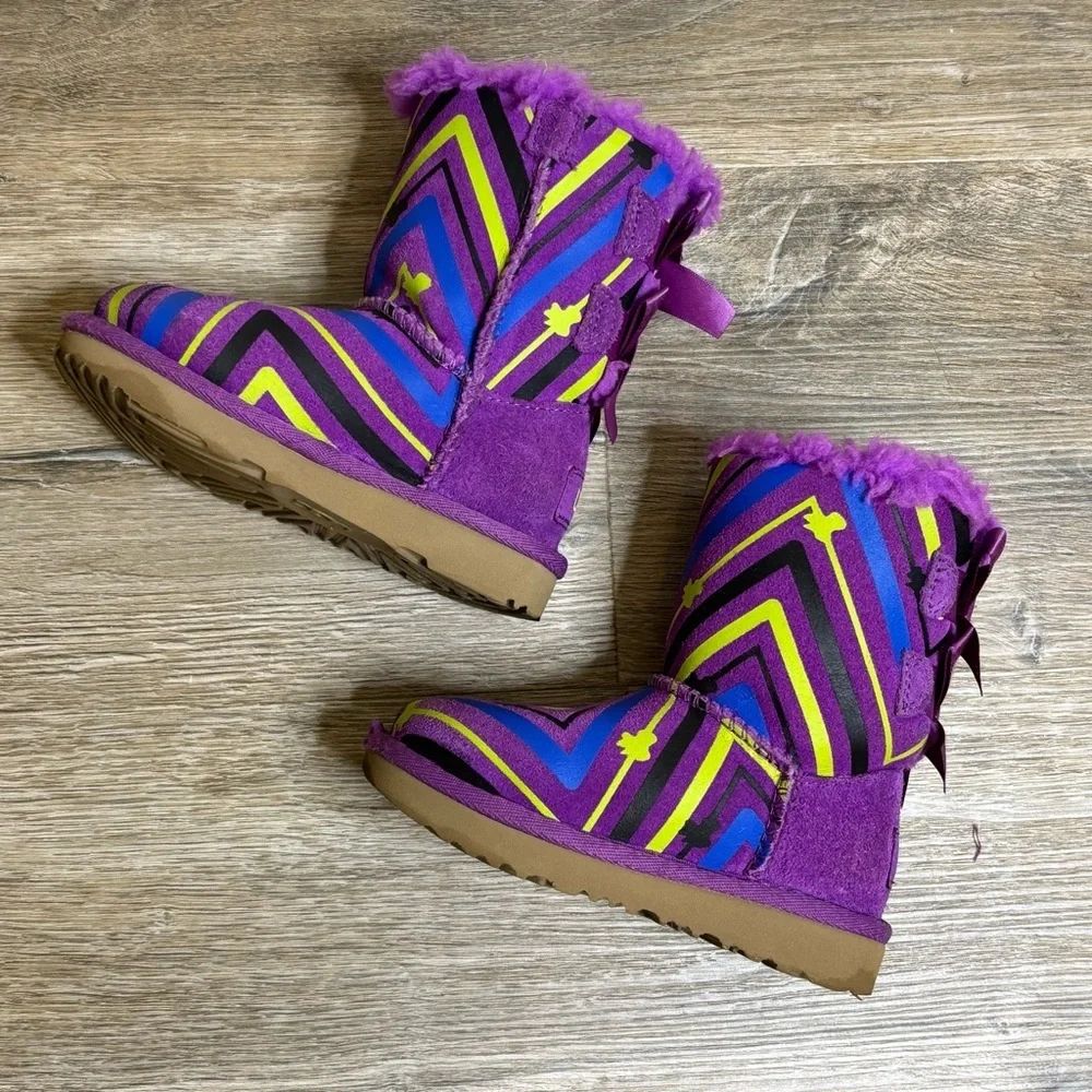 UGG Bailey Bow II Galactic Print Boots Toddler Girls Size 7